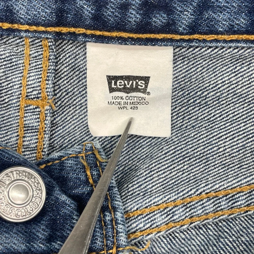 Levi's 501 Jeans‎ Mens 29x31 Blue Vintage Button Fly Moto Skate Denim Academia